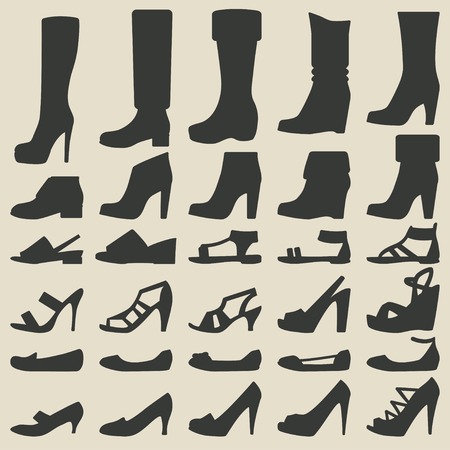 women shoes setのイラスト素材