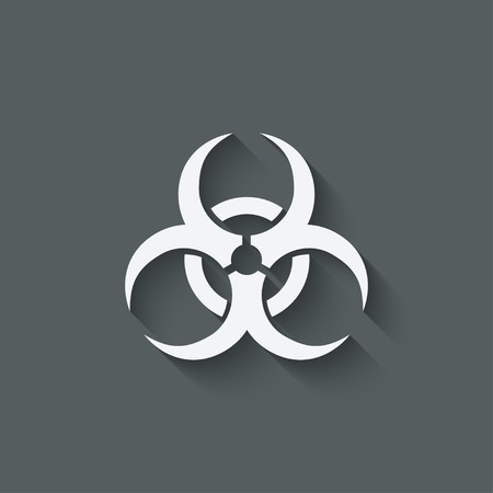 biohazard sign symbol - vector illustration. eps 10のイラスト素材