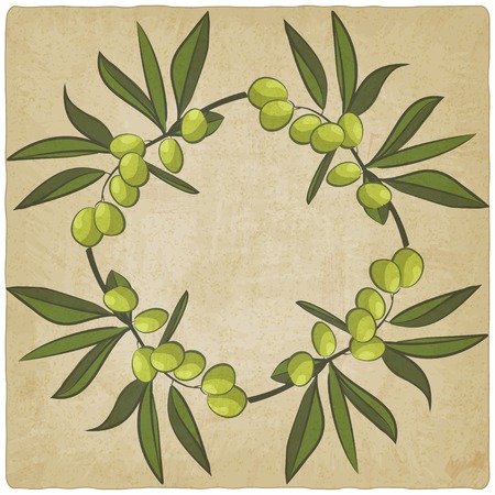 olive eco old backgroundのイラスト素材