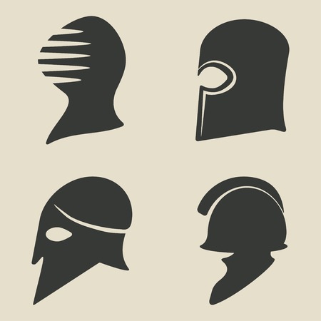 helmet icon set - vector illustration. eps 8のイラスト素材