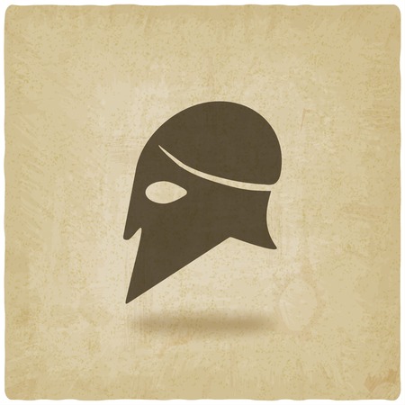 helmet icon old background - vector illustration. eps 10のイラスト素材