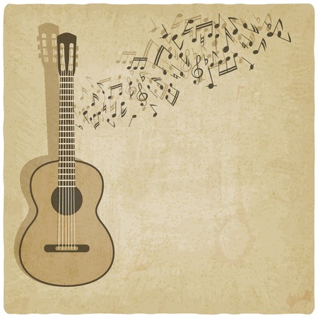 Vintage music guitar backgroundのイラスト素材