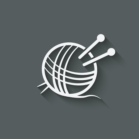 knitting symbol - vector illustration. eps 10のイラスト素材
