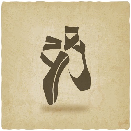 ballet dance studio symbol old background - vector illustration. eps 10のイラスト素材