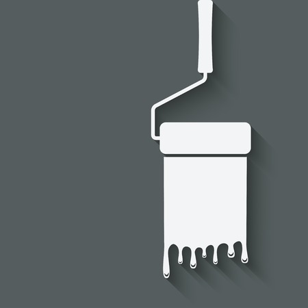 paint roller symbolのイラスト素材