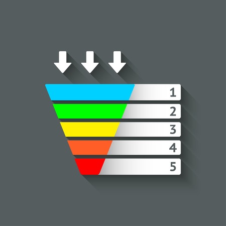 color marketing funnel symbolのイラスト素材