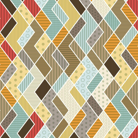 geometric patchwork patternのイラスト素材