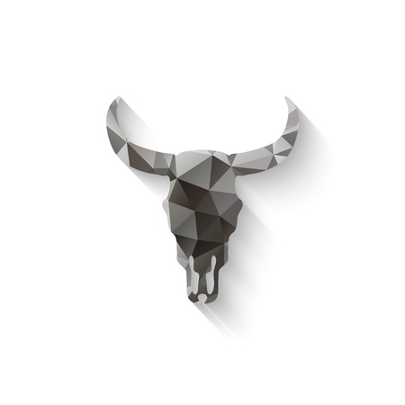 bull skull triangleのイラスト素材