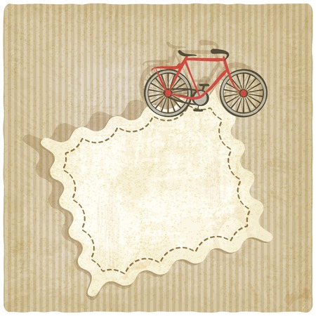 retro background with bicycleのイラスト素材