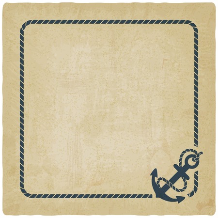 marine background with anchorのイラスト素材