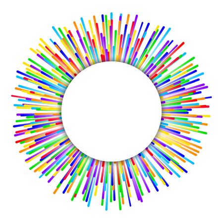 rainbow fireworks backgroundのイラスト素材