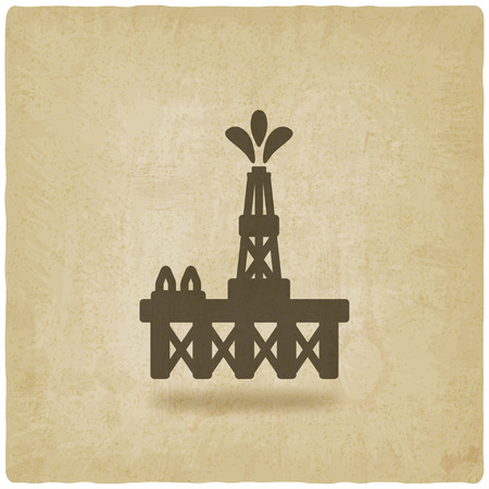 oil platform symbolのイラスト素材