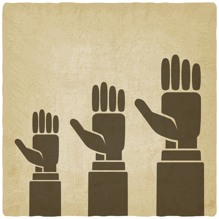 hands up conceptのイラスト素材