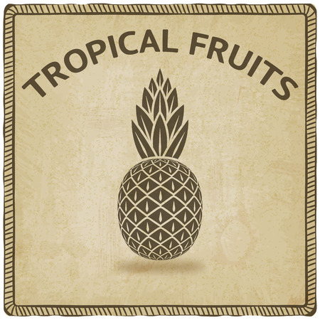 pineapple tropical fruit symbolのイラスト素材