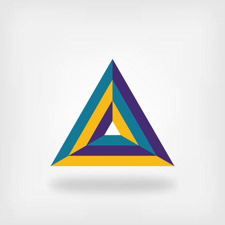 colored triangle logo symbolのイラスト素材