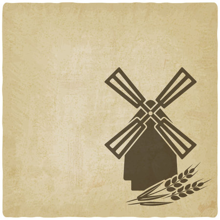 mill old background. vector illustration - のイラスト素材