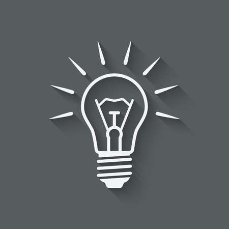 lightbulb idea symbol - vector illustration. のイラスト素材