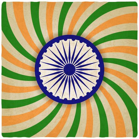 India independence day old background - vector illustration. のイラスト素材