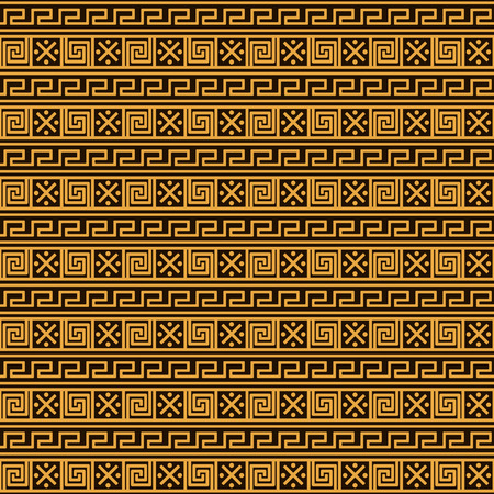 greek ethnic wave pattern. vector illustrationのイラスト素材