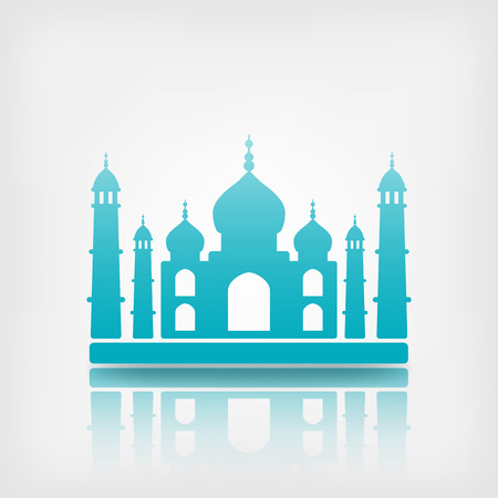 Taj Mahal on white background. vector illustration のイラスト素材