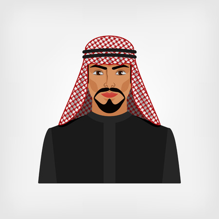 Arab man in traditional clothes. vector illustration のイラスト素材