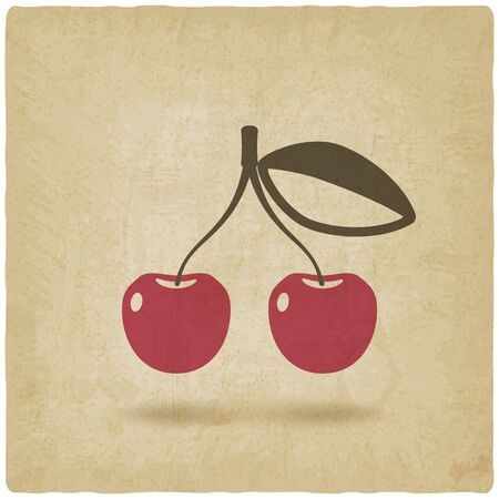 cherry old background. vector illustration  のイラスト素材