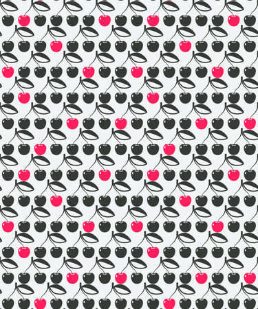 cherry seamless pattern. vector illustration のイラスト素材