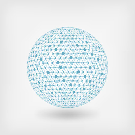 blue sphere network. vector illustrationのイラスト素材
