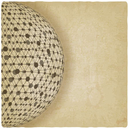 sphere network old background. のイラスト素材