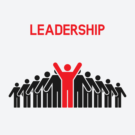 Leadership and teamwork concept - vector illustration. eps 8のイラスト素材