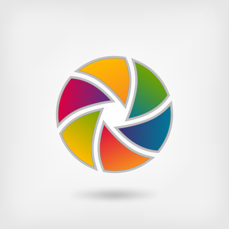lens multicolor icon - vector illustration. eps 10のイラスト素材