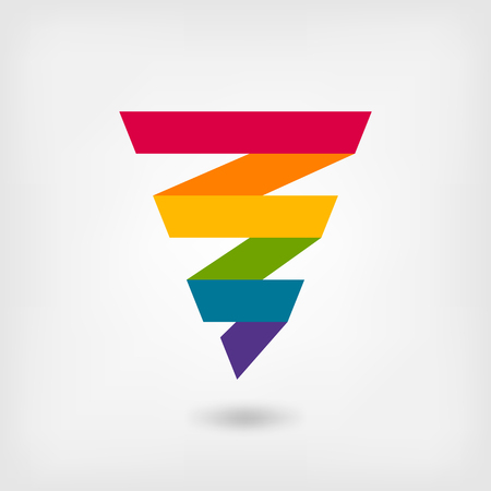 rainbow strip abstract symbol - vector illustration. eps 10のイラスト素材