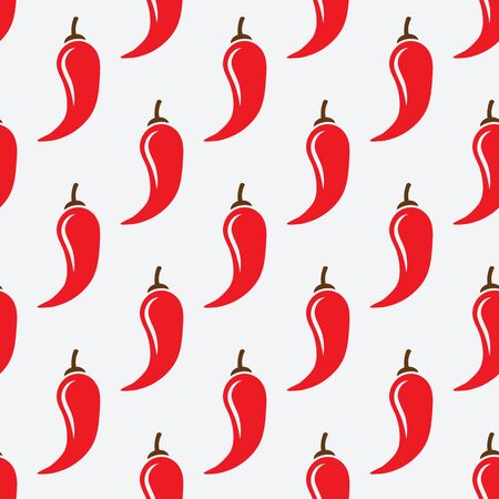 chilli pepper geometric seamless patternのイラスト素材