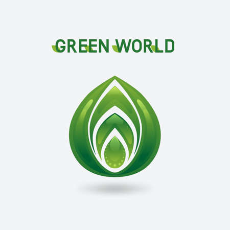 abstract green Eco symbol.のイラスト素材