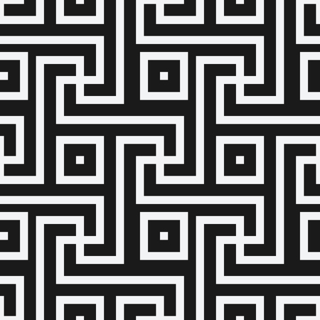 geometric black and white seamless pattern in antique roman style. vector illustration - eps 8のイラスト素材