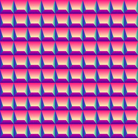 Bright colorful geometric diamond 3D seamless patterns. vector illustration - eps 8