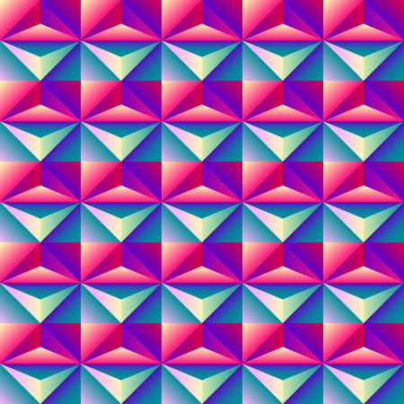 Bright colorful geometric abstract rhombus 3D seamless patterns. vector illustration - eps 8
