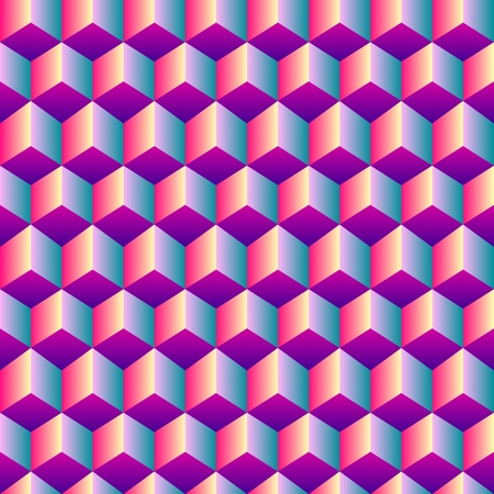 bright gradient cubic seamless pattern. vector illustrationのイラスト素材