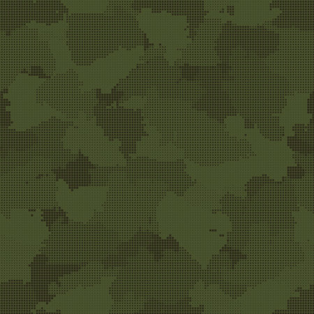Green pixel camouflage seamless pattern. Vector illustrationのイラスト素材