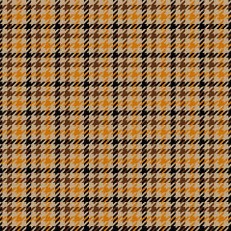 Tweed brown houndstooth seamless pattern. Vector illustrationのイラスト素材