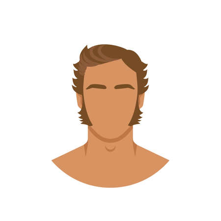 Face of retro man with sideburns. Vector illustrationのイラスト素材