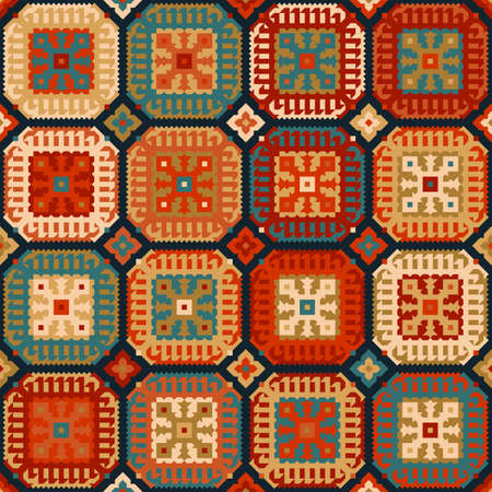 Tribal ethnic geometric seamless pattern. Vector illustrationのイラスト素材