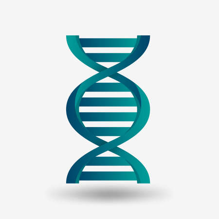 DNA symbol icon on white background. Vector illustrationのイラスト素材