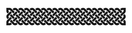 Celtic weaving interlaced black border. vector illustrationのイラスト素材