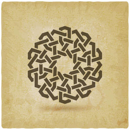 Arabic geometric circular pattern vintage background. vector illustrationのイラスト素材