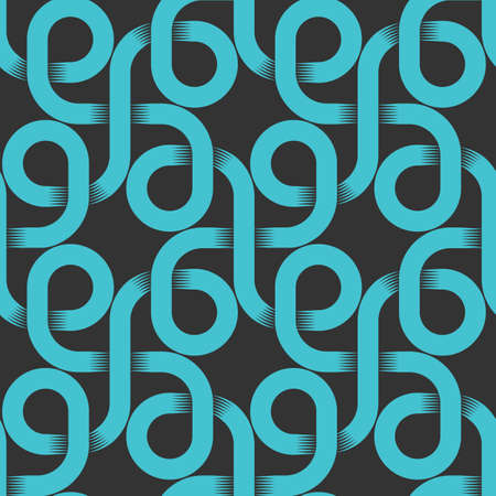 Geometric blue loops seamless pattern. vector illustrationのイラスト素材