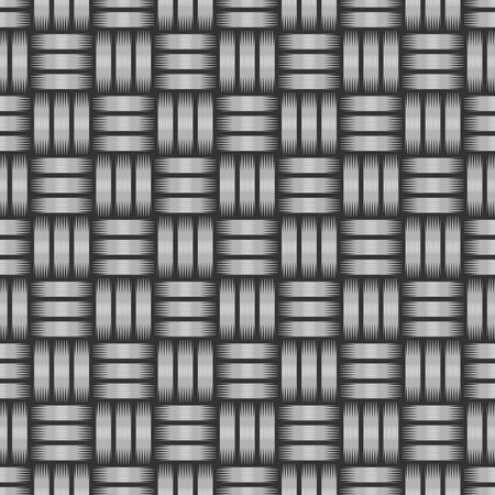 Basket weave monochrome seamless pattern. vector illustrationのイラスト素材
