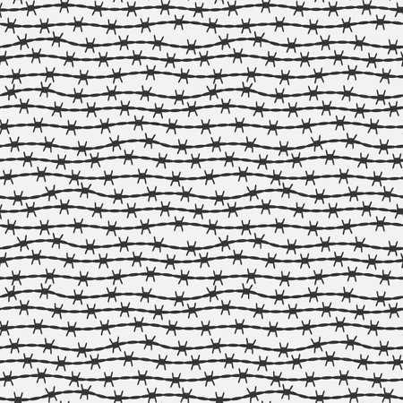 Barbed Wire Seamless Pattern. Vector Illustrationのイラスト素材