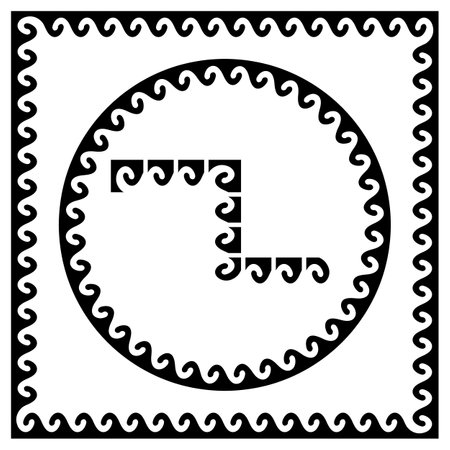 Ancient greek wave antique pattern. Set for creating frames and border with corner elements. Vector illustrationのイラスト素材