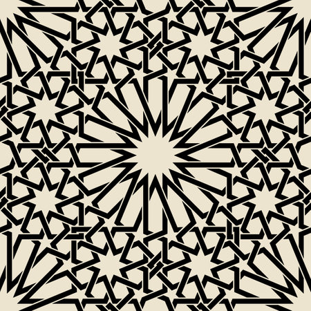 Traditional Arabic Islamic geometric seamless pattern. Vector illustrationのイラスト素材